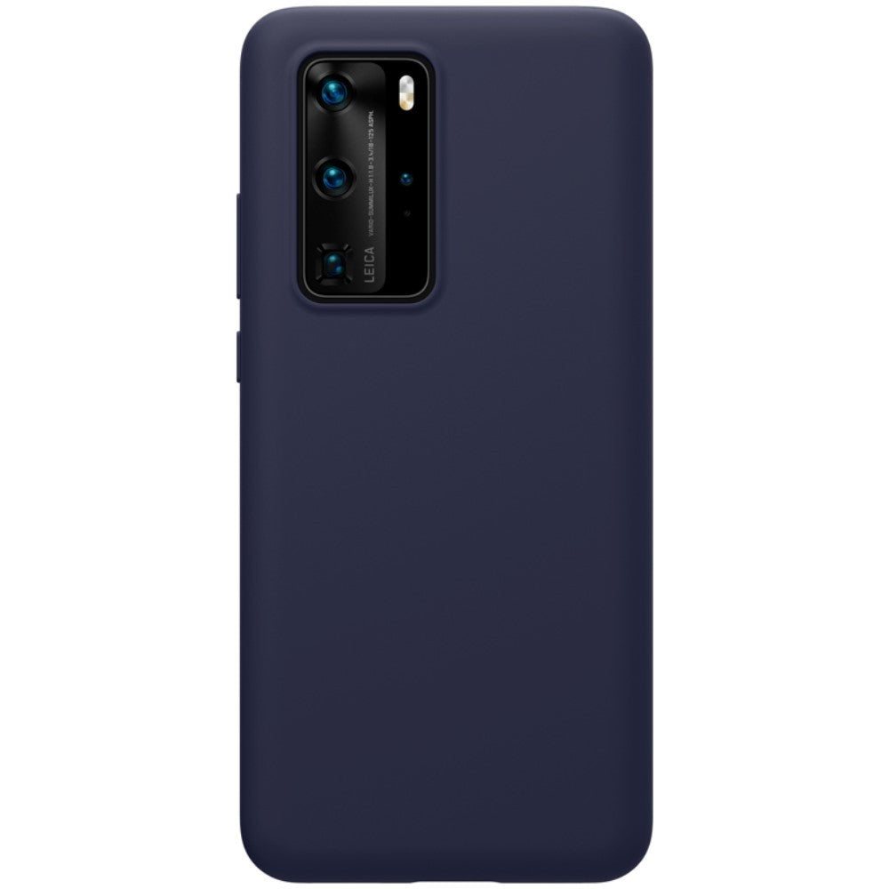 Husa protectie compatibila cu Huawei P40 Pro Liquid Silicone Case Albastru inchis-7