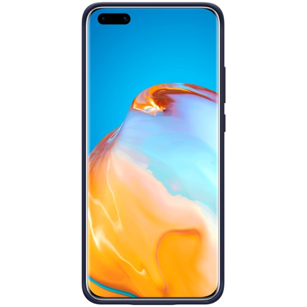 Husa protectie compatibila cu Huawei P40 Pro Liquid Silicone Case Albastru inchis-9