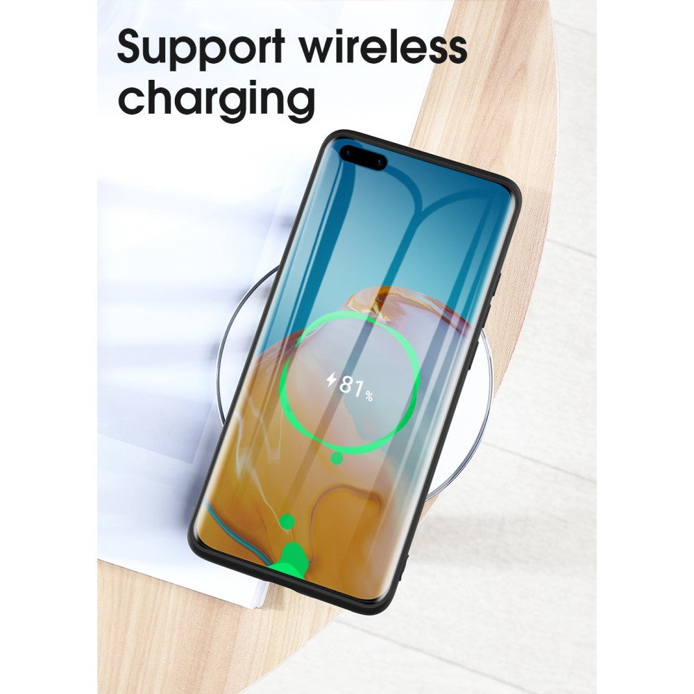 Husa protectie compatibila cu Huawei P40 Pro Liquid Silicone Case Albastru inchis-12