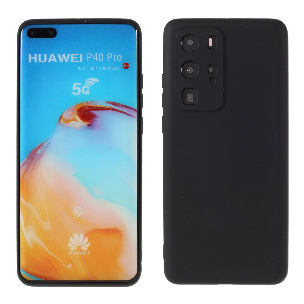 Husa protectie compatibila cu Huawei P40 Pro Liquid Silicone Case Negru-8
