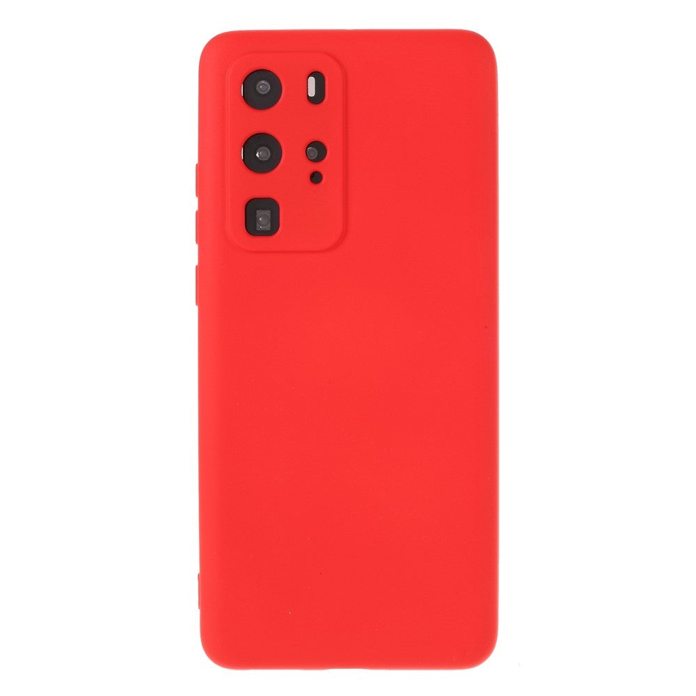 Husa protectie compatibila cu Huawei P40 Pro Liquid Silicone Case Rosu-1
