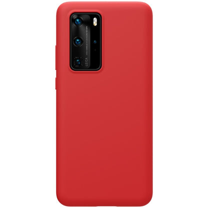 Husa protectie compatibila cu Huawei P40 Pro Liquid Silicone Case Rosu-2