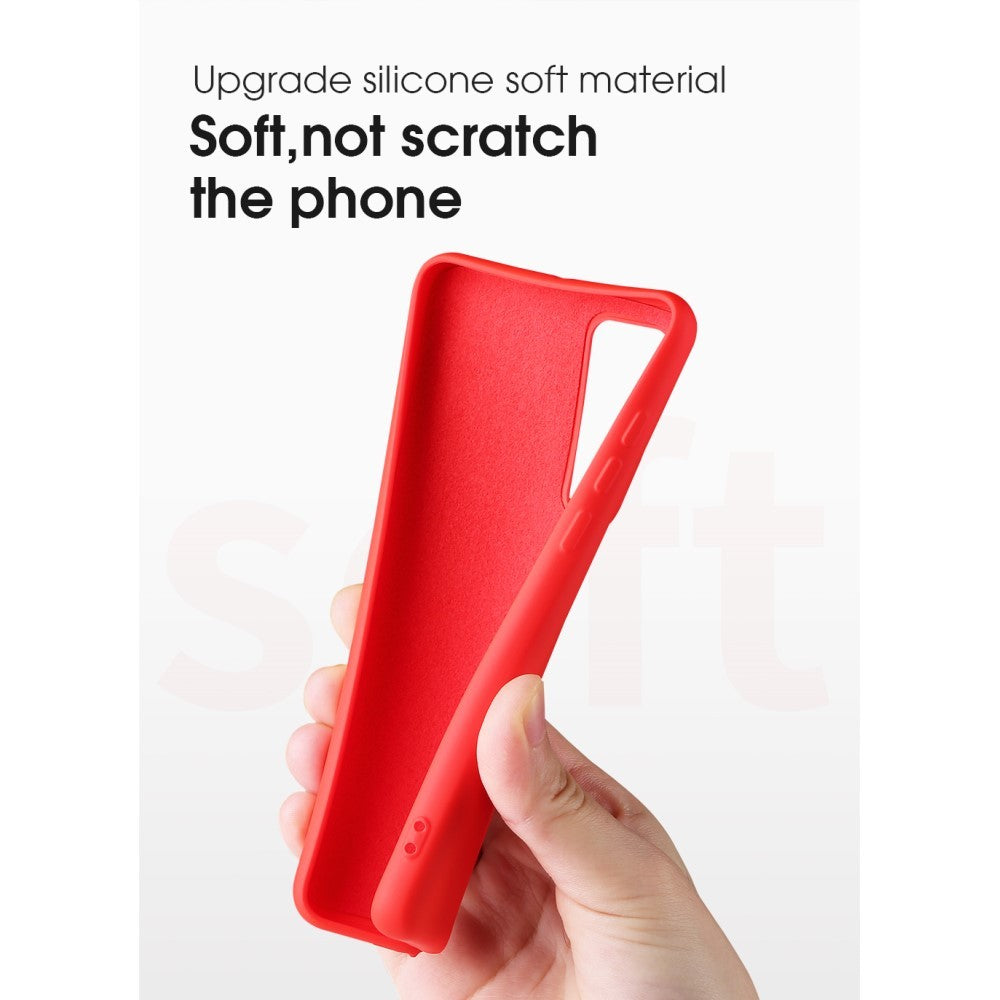 Husa protectie compatibila cu Huawei P40 Pro Liquid Silicone Case Rosu-8