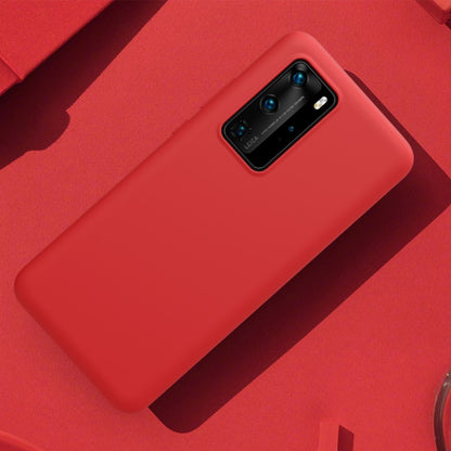 Husa protectie compatibila cu Huawei P40 Pro Liquid Silicone Case Rosu-9