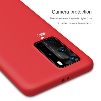 Husa protectie compatibila cu Huawei P40 Pro Liquid Silicone Case Rosu-12