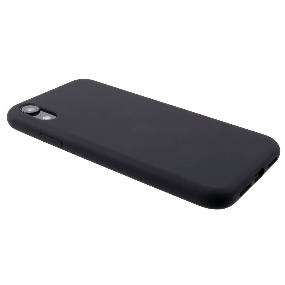 Husa protectie compatibila cu Huawei Y7 2019 Liquid Silicone Case Negru-2