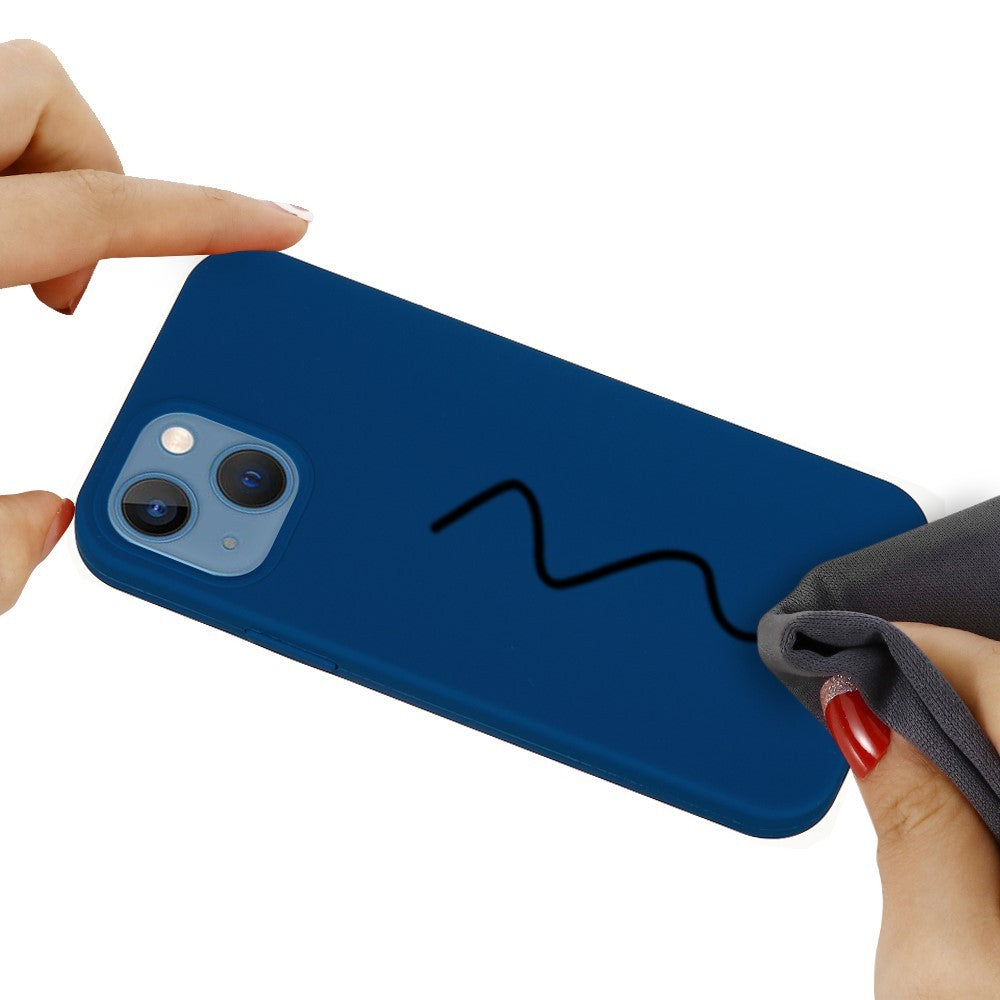 Husa protectie compatibila cu Samsung A20E Liquid Silicone Case Albastru inchis-8