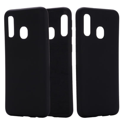 Husa protectie compatibila cu Samsung A20E Liquid Silicone Case Negru-2
