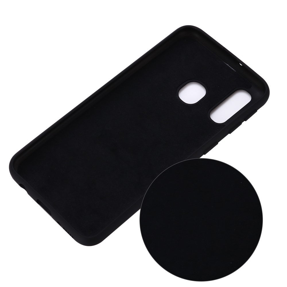 Husa protectie compatibila cu Samsung A20E Liquid Silicone Case Negru-3