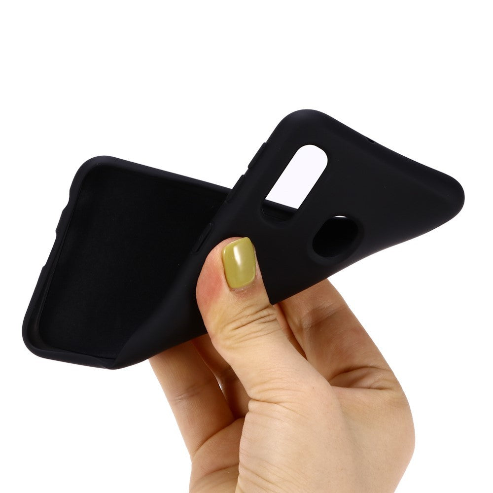 Husa protectie compatibila cu Samsung A20E Liquid Silicone Case Negru-4