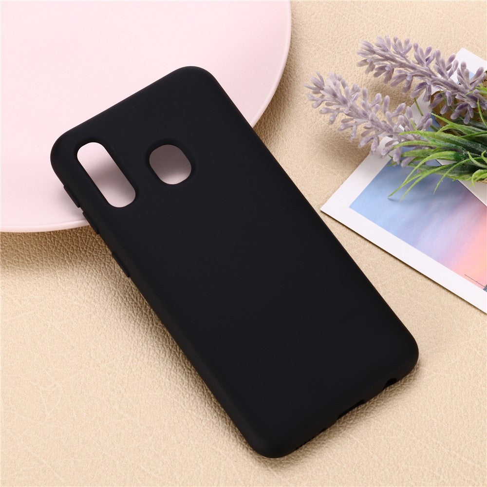 Husa protectie compatibila cu Samsung A20E Liquid Silicone Case Negru-5