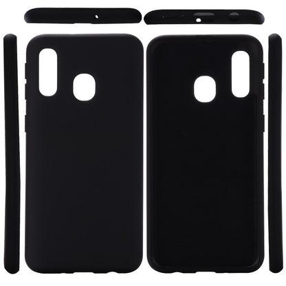 Husa protectie compatibila cu Samsung A20E Liquid Silicone Case Negru-0