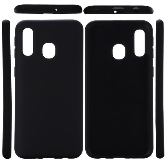 Husa protectie compatibila cu Samsung A20E Liquid Silicone Case Negru-0