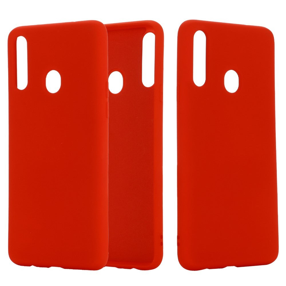 Husa protectie compatibila cu Samsung A20E Liquid Silicone Case Rosu-1