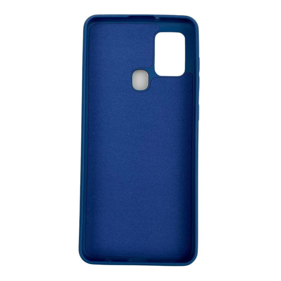 Husa protectie compatibila cu Samsung A21S Liquid Silicone Case Albastru inchis-5