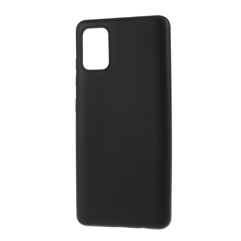 Husa protectie compatibila cu Samsung A51 Liquid Silicone Case Negru-2
