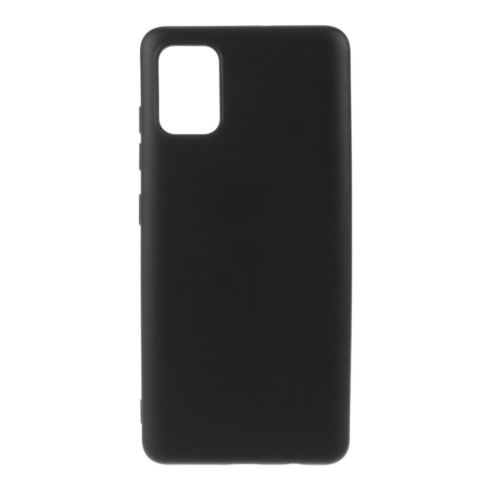 Husa protectie compatibila cu Samsung A51 Liquid Silicone Case Negru-0