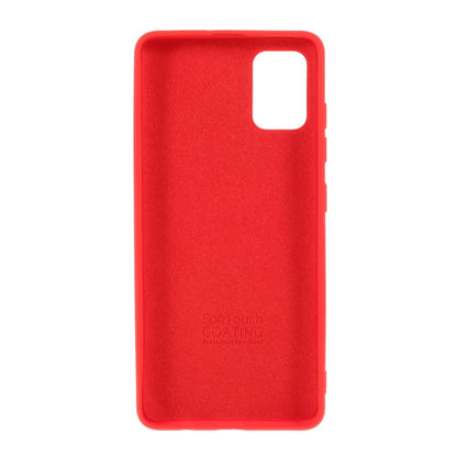 Husa protectie compatibila cu Samsung A51 Liquid Silicone Case Rosu-3
