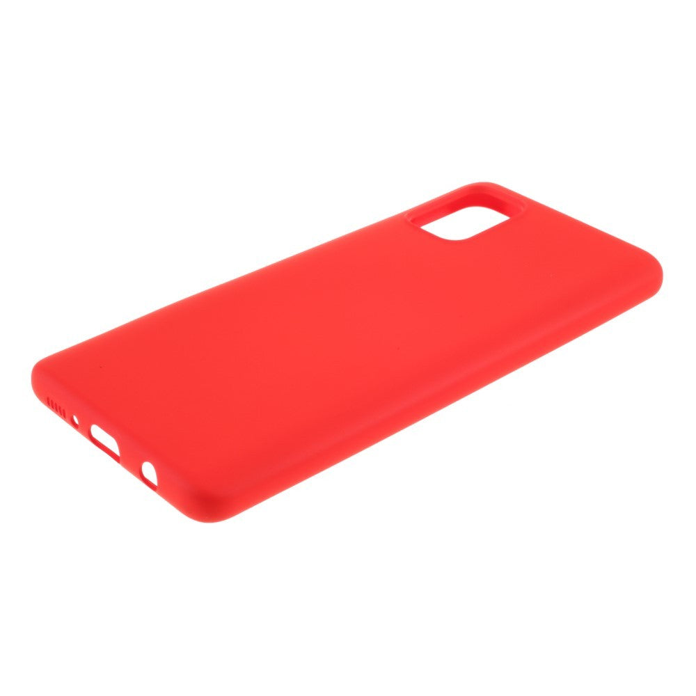 Husa protectie compatibila cu Samsung A51 Liquid Silicone Case Rosu-4