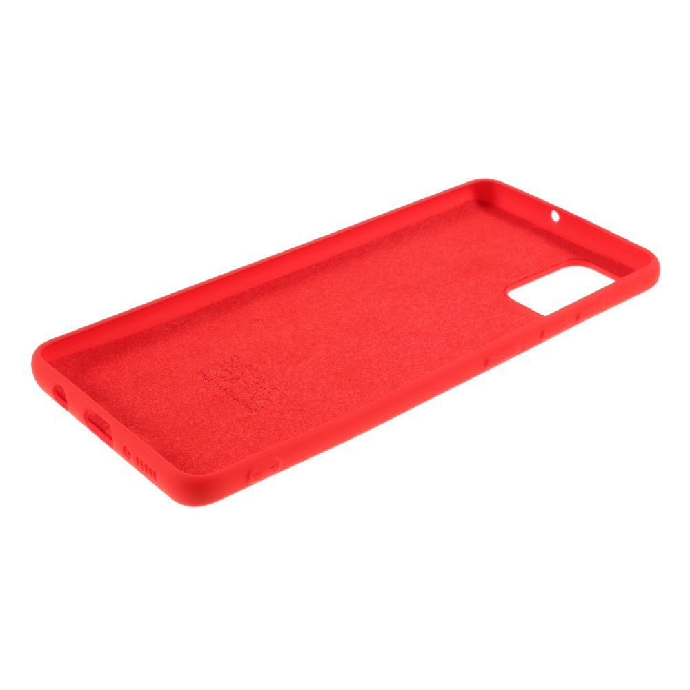 Husa protectie compatibila cu Samsung A51 Liquid Silicone Case Rosu-5