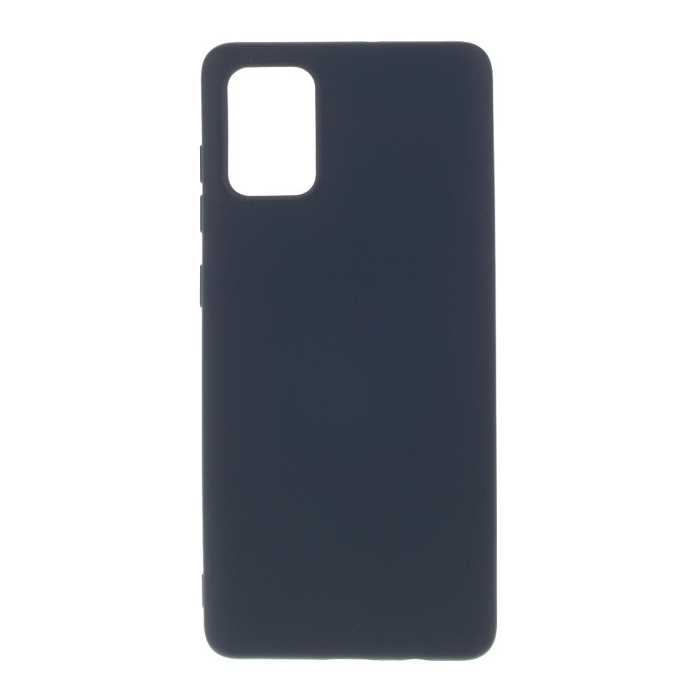 Husa protectie compatibila cu Samsung A71 Liquid Silicone Case Albastru inchis-0