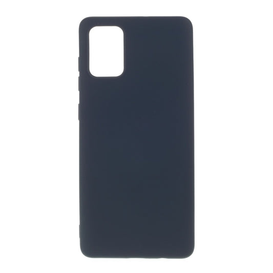 Husa protectie compatibila cu Samsung A71 Liquid Silicone Case Albastru inchis-0