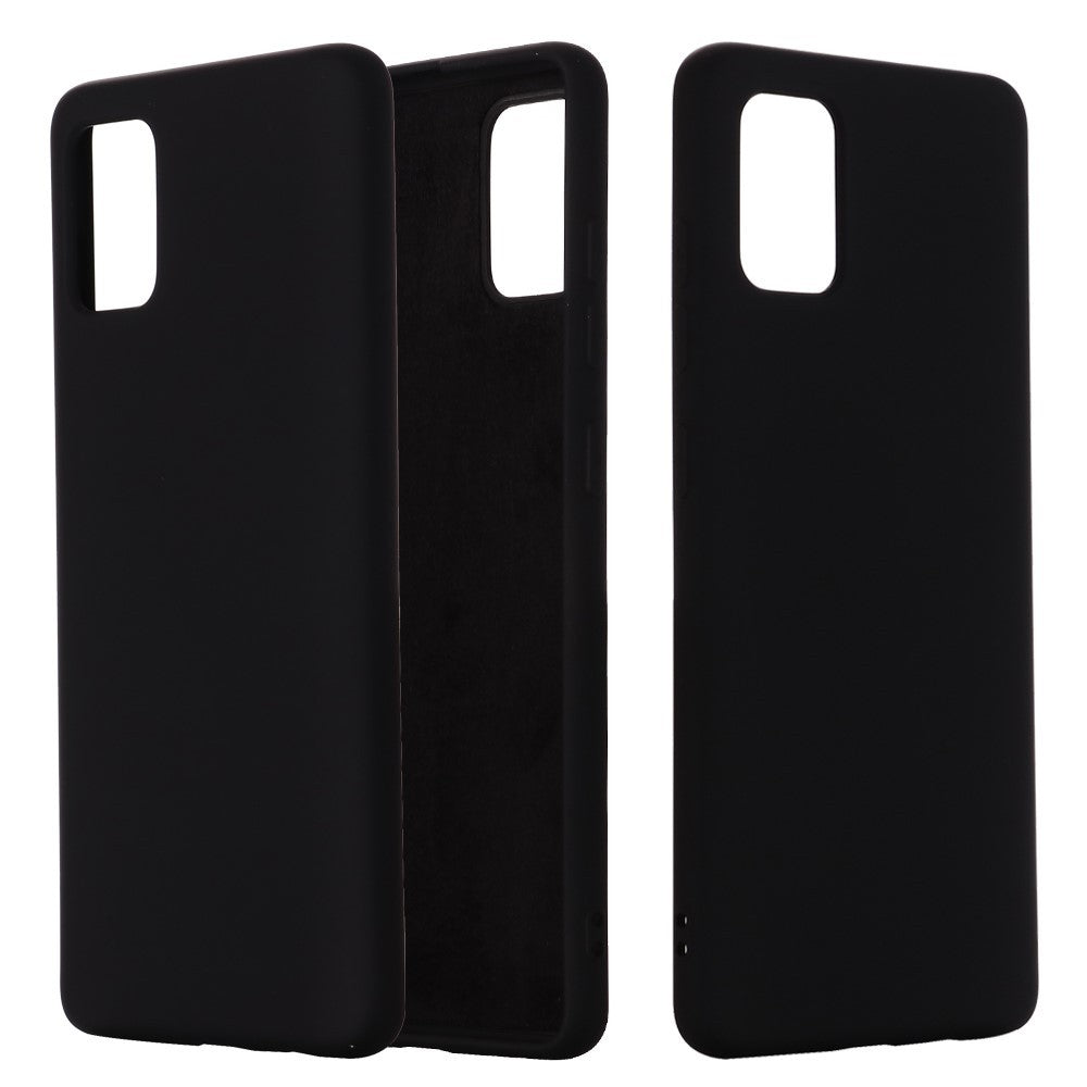 Husa protectie compatibila cu Samsung A71 Liquid Silicone Case Negru-0