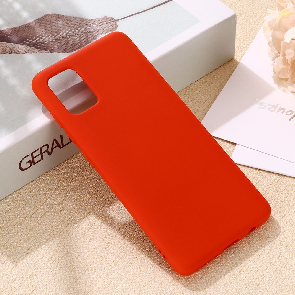 Husa protectie compatibila cu Samsung A71 Liquid Silicone Case Rosu-4