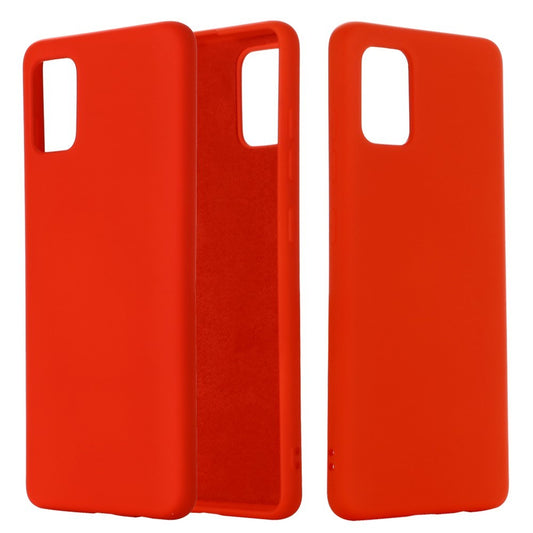 Husa protectie compatibila cu Samsung A71 Liquid Silicone Case Rosu-0