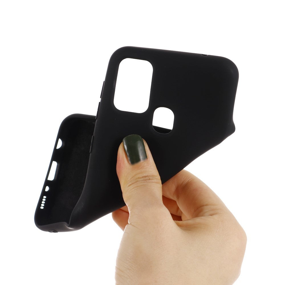 Husa protectie compatibila cu Samsung Galaxy A21S Liquid Silicone Case Negru-4