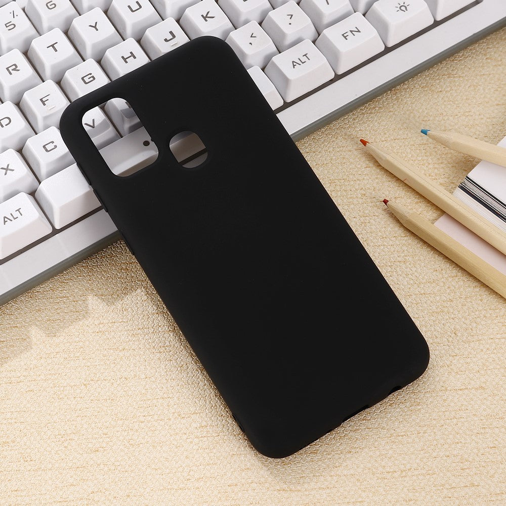 Husa protectie compatibila cu Samsung Galaxy A21S Liquid Silicone Case Negru-5
