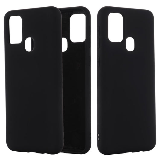 Husa protectie compatibila cu Samsung Galaxy A21S Liquid Silicone Case Negru-0