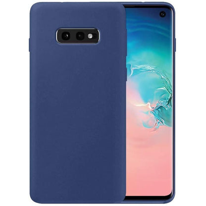 Husa protectie compatibila cu Samsung S10 E Liquid Silicone Case Albastru inchis-4