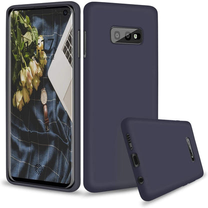 Husa protectie compatibila cu Samsung S10 E Liquid Silicone Case Albastru inchis-5