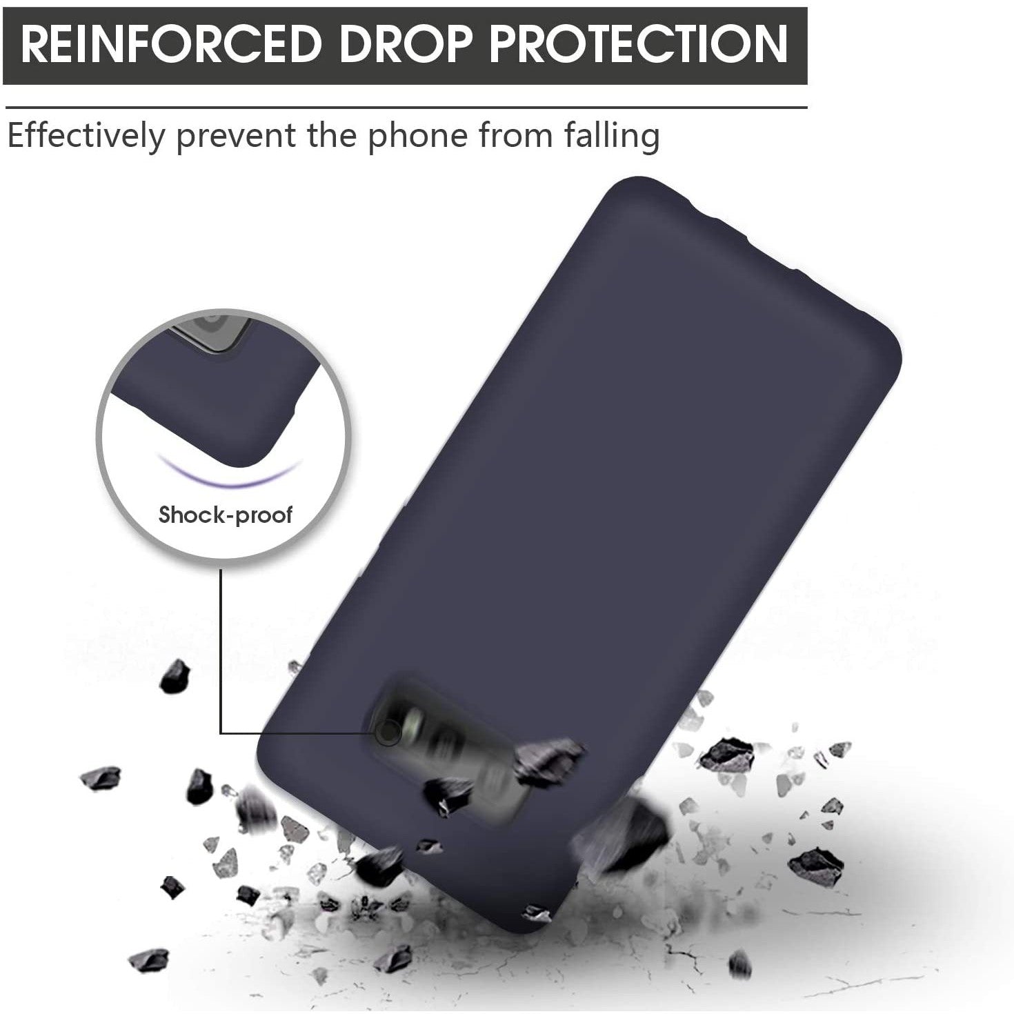 Husa protectie compatibila cu Samsung S10 E Liquid Silicone Case Albastru inchis-6