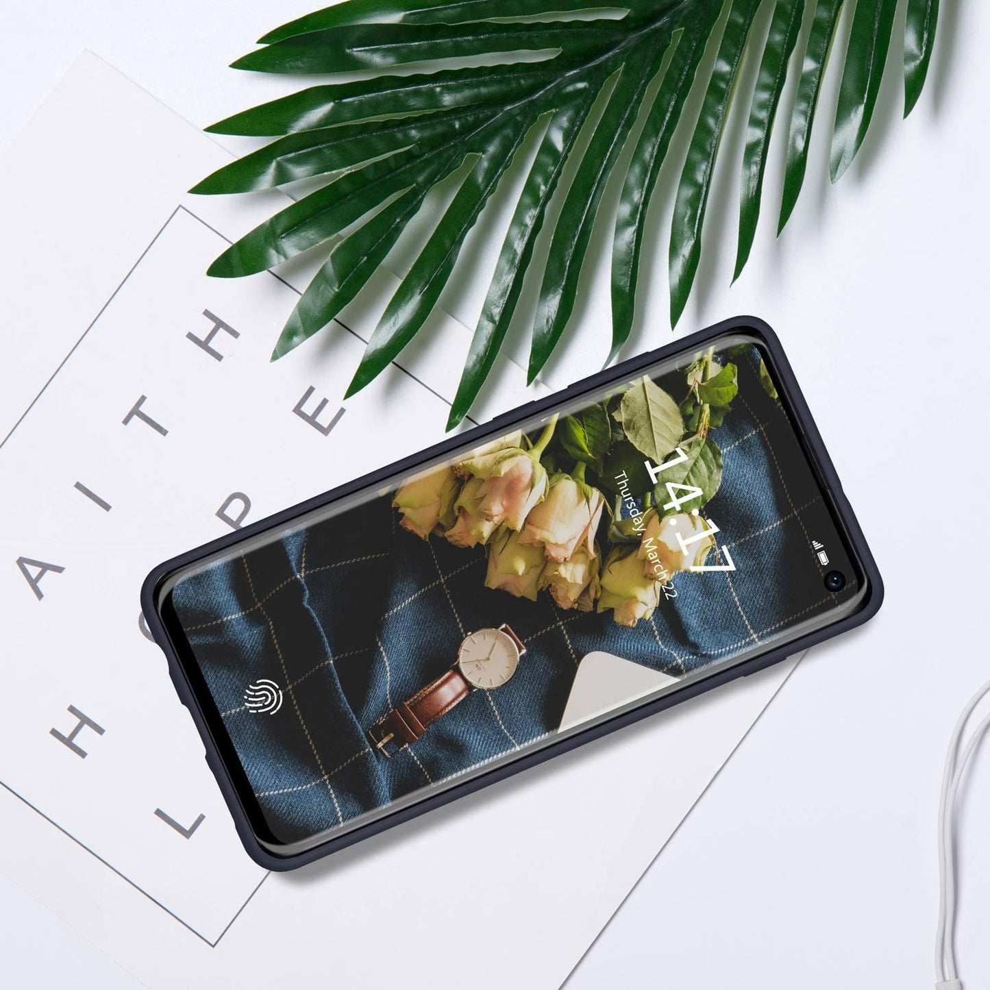 Husa protectie compatibila cu Samsung S10 E Liquid Silicone Case Albastru inchis-8