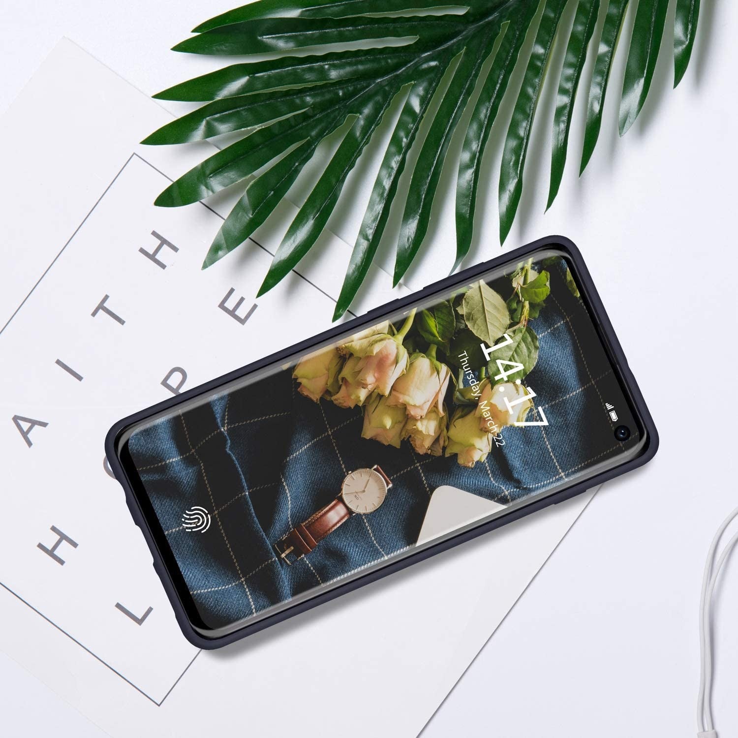 Husa protectie compatibila cu Samsung S10 E Liquid Silicone Case Albastru inchis-8