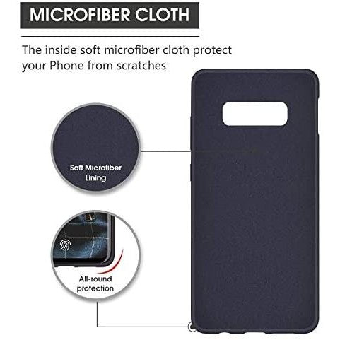 Husa protectie compatibila cu Samsung S10 E Liquid Silicone Case Albastru inchis-9