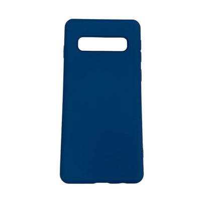 Husa protectie compatibila cu Samsung S10 Liquid Silicone Case Albastru inchis-3