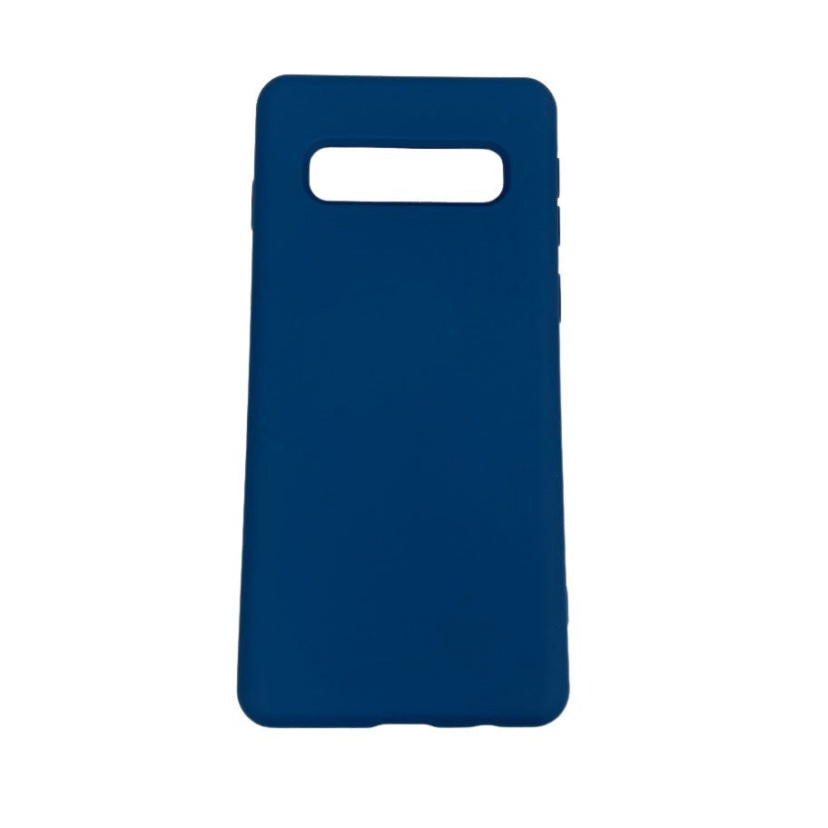 Husa protectie compatibila cu Samsung S10 Liquid Silicone Case Albastru inchis-3