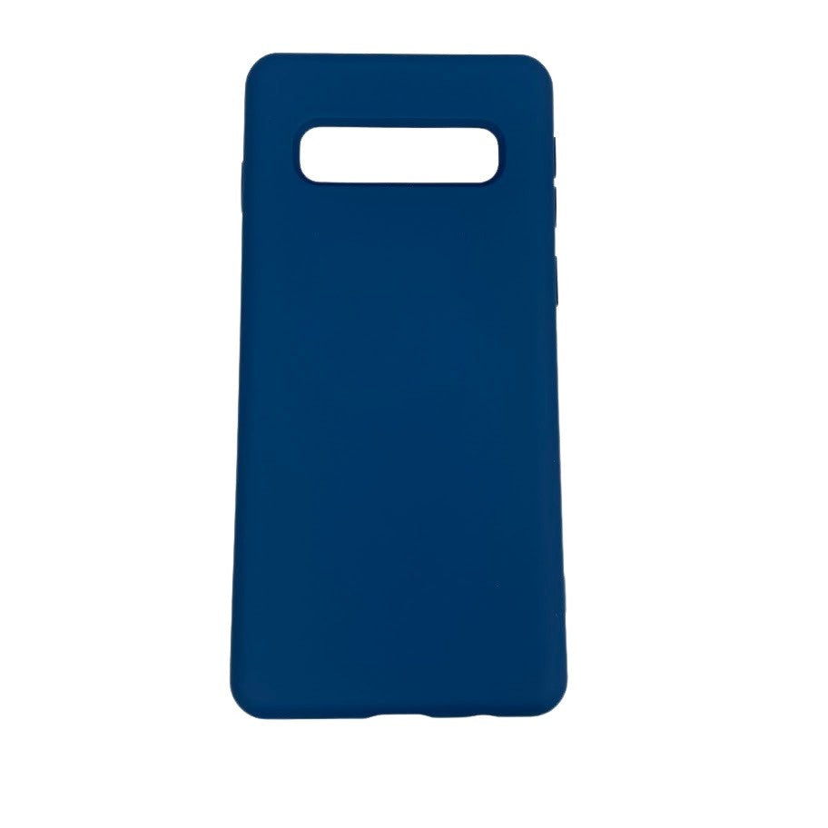 Husa protectie compatibila cu Samsung S10 Liquid Silicone Case Albastru inchis-4