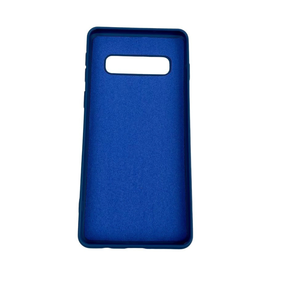 Husa protectie compatibila cu Samsung S10 Liquid Silicone Case Albastru inchis-5