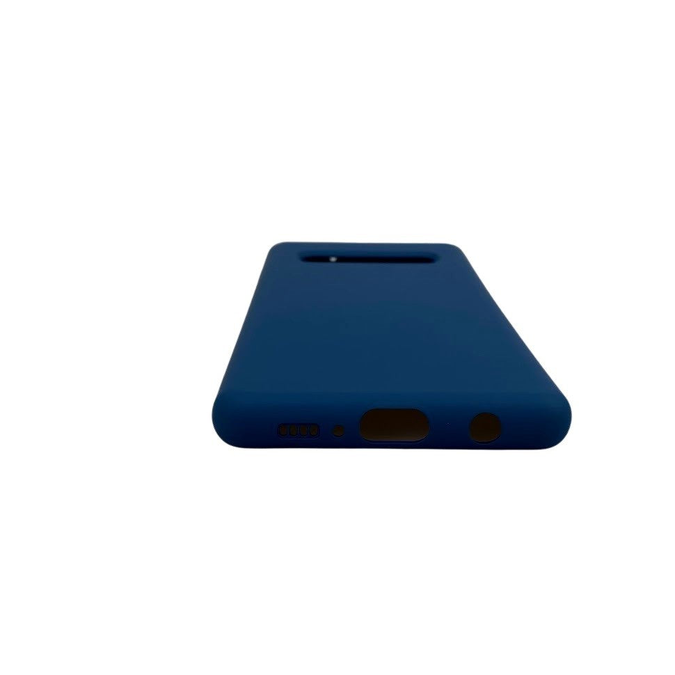 Husa protectie compatibila cu Samsung S10 Liquid Silicone Case Albastru inchis-8