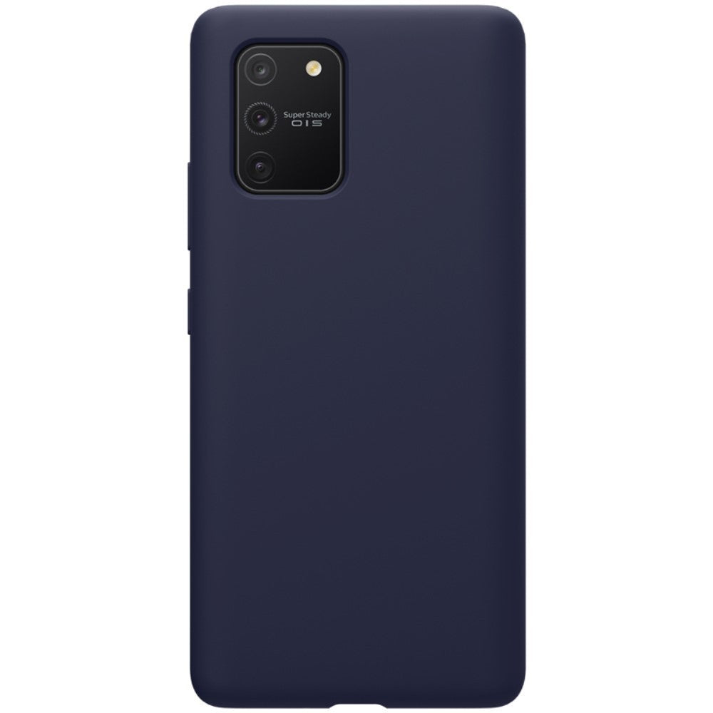 Husa protectie compatibila cu Samsung S10 Lite Liquid Silicone Case Albastru inchis-1