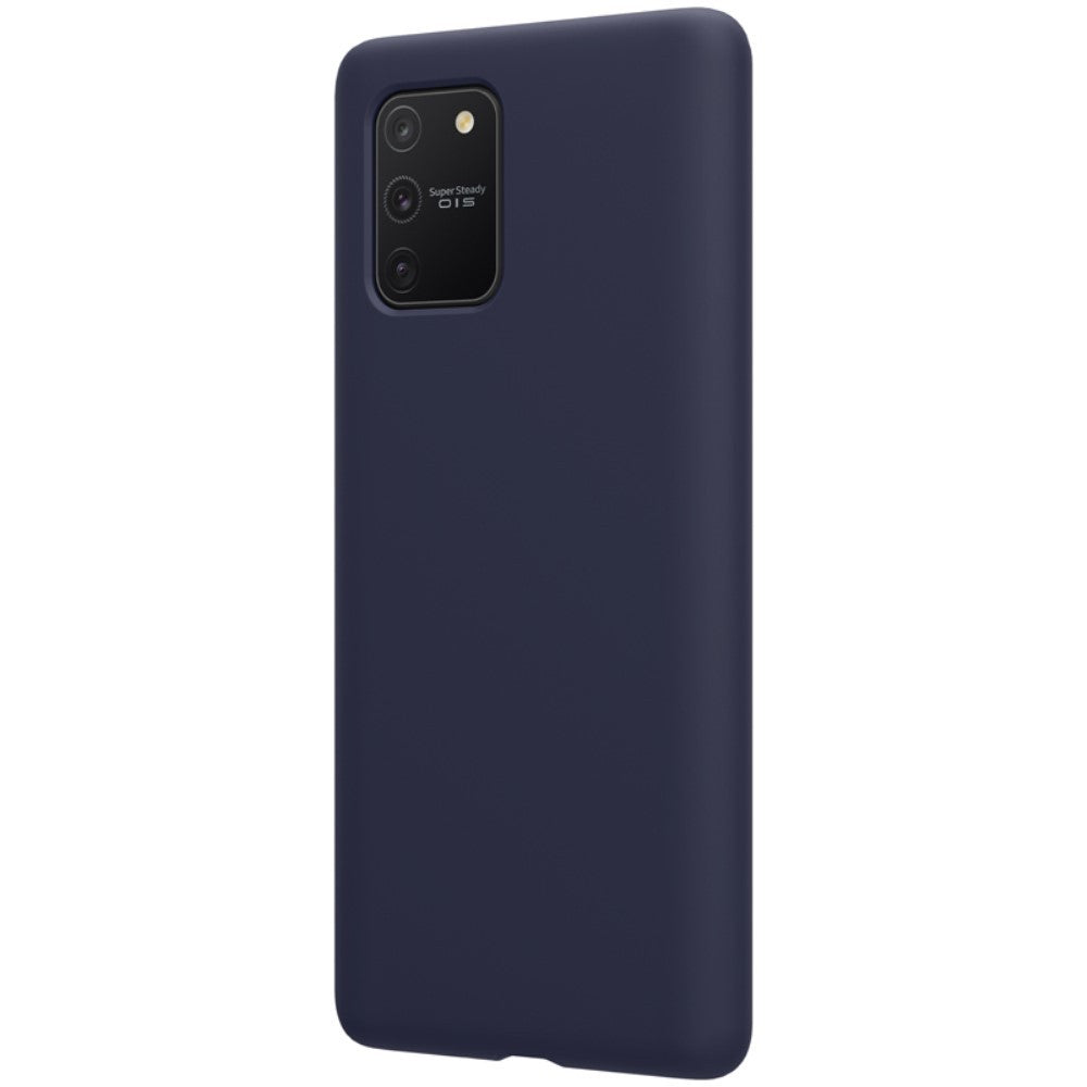 Husa protectie compatibila cu Samsung S10 Lite Liquid Silicone Case Albastru inchis-2