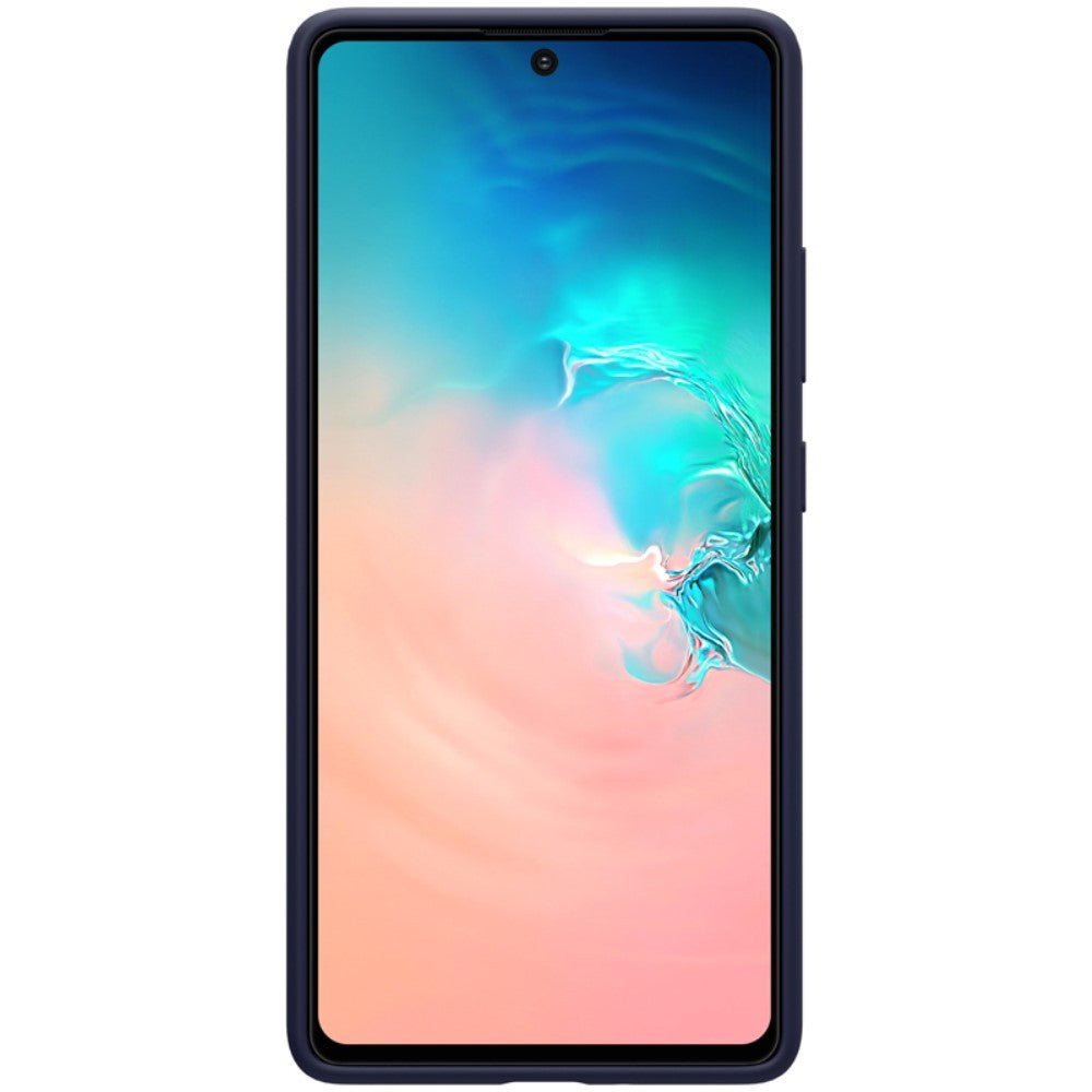 Husa protectie compatibila cu Samsung S10 Lite Liquid Silicone Case Albastru inchis-3