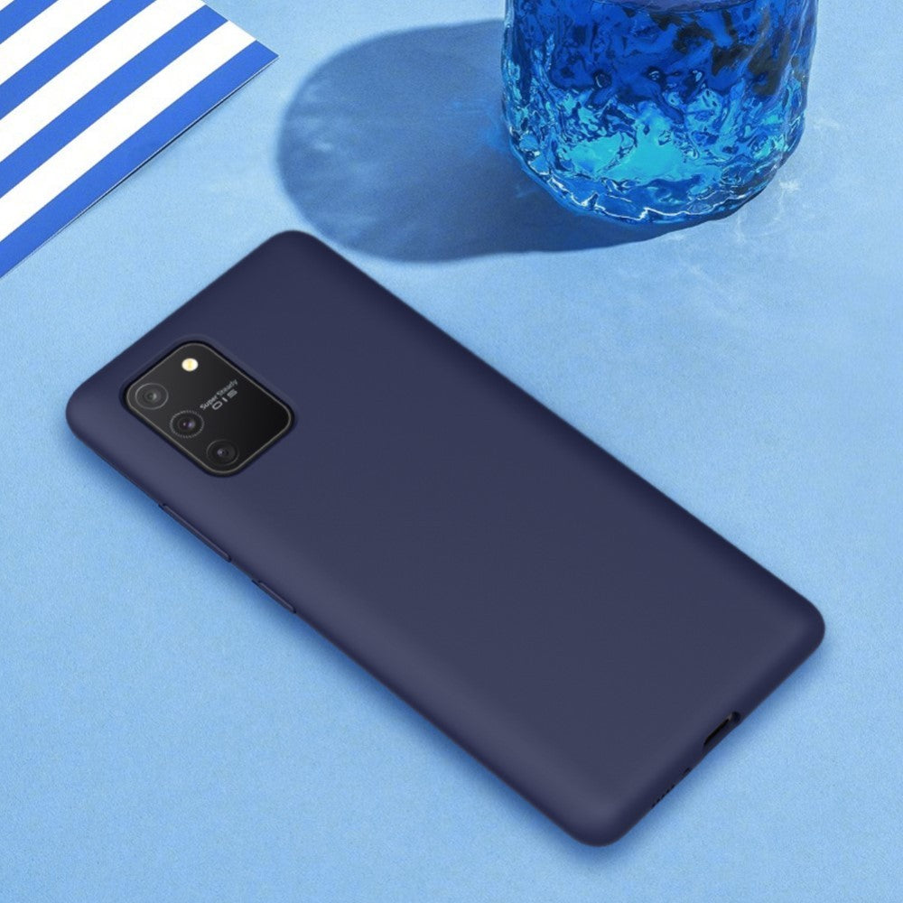 Husa protectie compatibila cu Samsung S10 Lite Liquid Silicone Case Albastru inchis-6