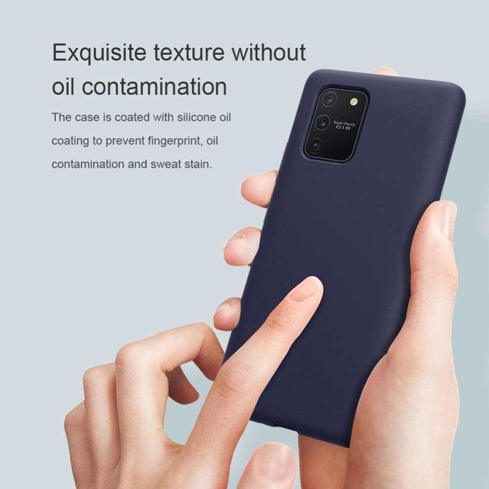 Husa protectie compatibila cu Samsung S10 Lite Liquid Silicone Case Albastru inchis-7