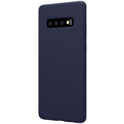 Husa protectie compatibila cu Samsung S10 Plus Liquid Silicone Case Albastru inchis-2