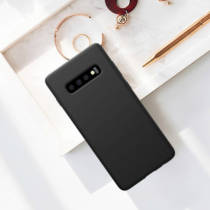 Husa protectie compatibila cu Samsung S10 Plus Liquid Silicone Case Albastru inchis-9